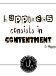 Happiness Consist in Contentment